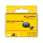 DeLOCK Cable Retráctil USB Tipo-A a USB Tipo-C Negro 0,92 m