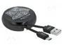 DeLOCK Cable retráctil USB Tipo-A a USB C 0,92 m negro
