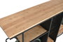 DKD Home Decor Botellero Vintage Verde Oscuro y Negro 59x99x188 cm Hierro y Abeto 3 Baldas