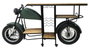 DKD Home Decor Botellero Vintage Verde Oscuro y Negro 59x99x188 cm Hierro y Abeto 3 Baldas