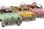 DKD Home Decor Decoración de Metal Coche Surtido de 3 Unidades