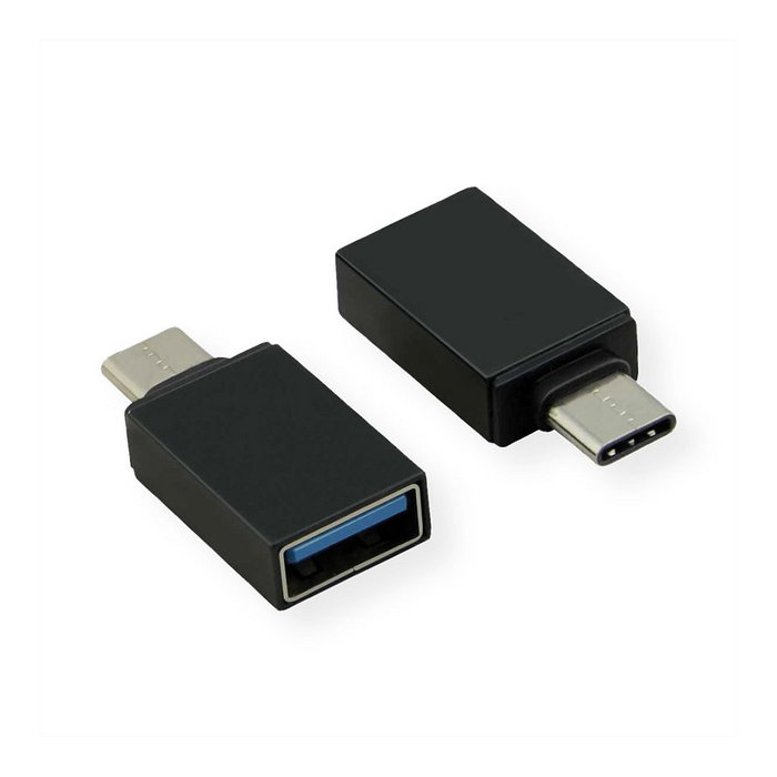 ROLINE Adaptador USB-C a USB 3.2 Hembra (ST-BU), Conector Macho USB-C, 5 Gbit/s, Negro