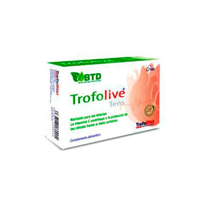 TROFODIET Trofolive Tens - Complemento Alimenticio para la Circulación y Arterias con Ginkgo Biloba, Ajo y Vitamina C - 60 Cápsulas TROFODIET Trofolive Tens - Complemento Alimenticio para la Circulación y Arterias con Ginkgo Biloba, Ajo y Vitamina C - 60 Cápsulas