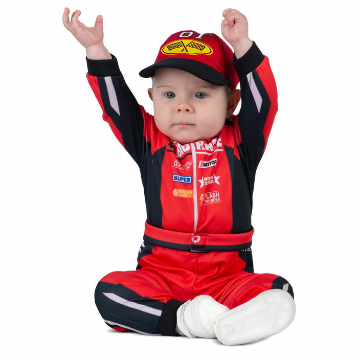 My Other Me Disfraz Bebé Piloto (Gorra y mono) Rojo Talla 7-12 Meses