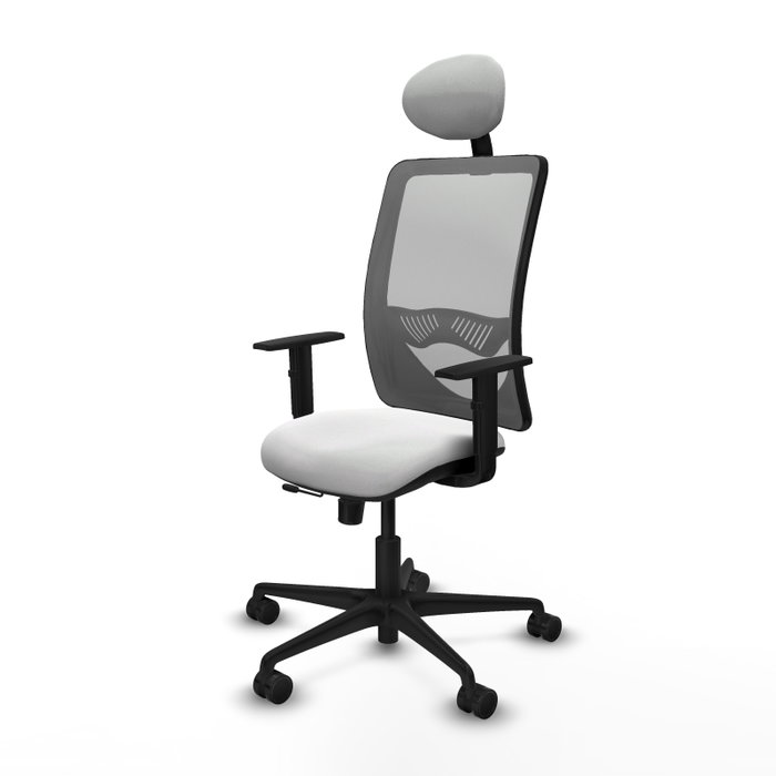 PIQUERAS Y CRESPO Silla de oficina Zulema con mecanismo Sincro/Traslack, Blanco y Gris PIQUERAS Y CRESPO Silla de oficina Zulema con mecanismo Sincro/Traslack, Blanco y Gris
