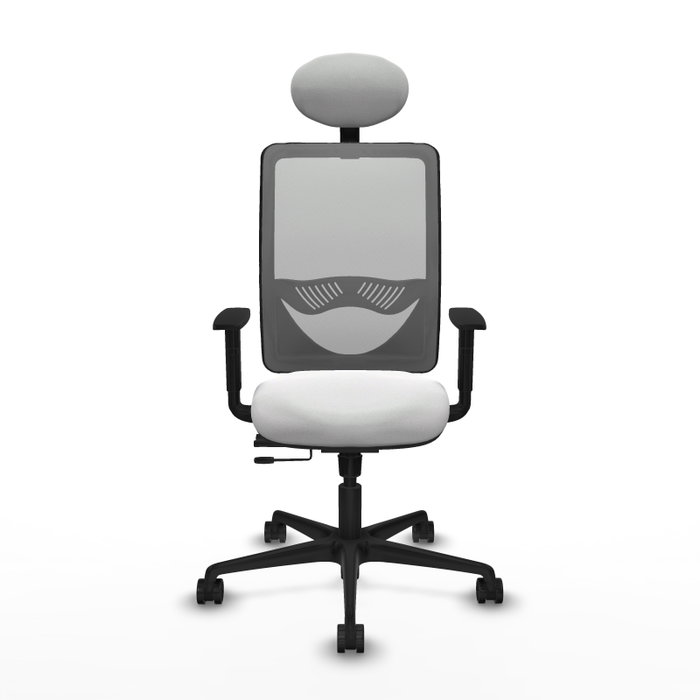 PIQUERAS Y CRESPO Silla de oficina Zulema con mecanismo Sincro/Traslack, Blanco y Gris PIQUERAS Y CRESPO Silla de oficina Zulema con mecanismo Sincro/Traslack, Blanco y Gris
