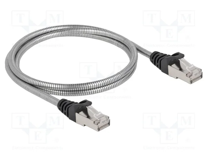 DELOCK Cable de red Cat 6a U/FTP con conectores RJ45, 1 m, plata DELOCK Cable de red Cat 6a U/FTP con conectores RJ45, 1 m, plata
