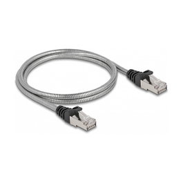 DeLOCK Cable de Red RJ45 Cat.6A U/FTP con Cubierta Metálica 1 m Plata