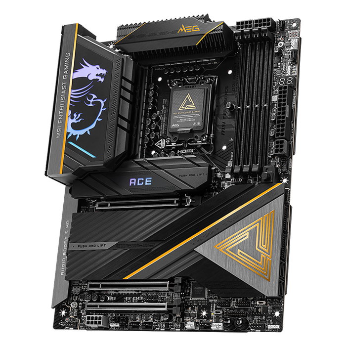 MSI MEG Z890 ACE Placa Base ATX Intel LGA 1851 Z890 DDR5 256GB Wi-Fi 7 10GbE Thunderbolt SATA III M.2
