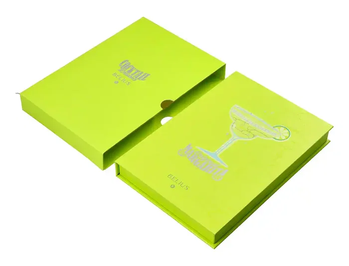 Belius Cocktails Margarita Bolígrafo y Wallet Aluminio Verde Lima Plateado con Relieve, Tinta Azul, Caja Incluida