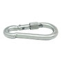 Edm Mosquetón de bombero con seguro MSQ02 de acero galvanizado 9 x 90 mm