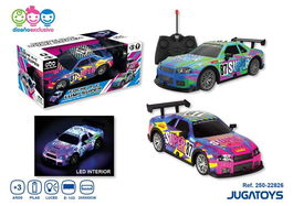 Coche radio control lumi súper escala 1:22, con luces led, 20x8x6cm - modelos surtidos