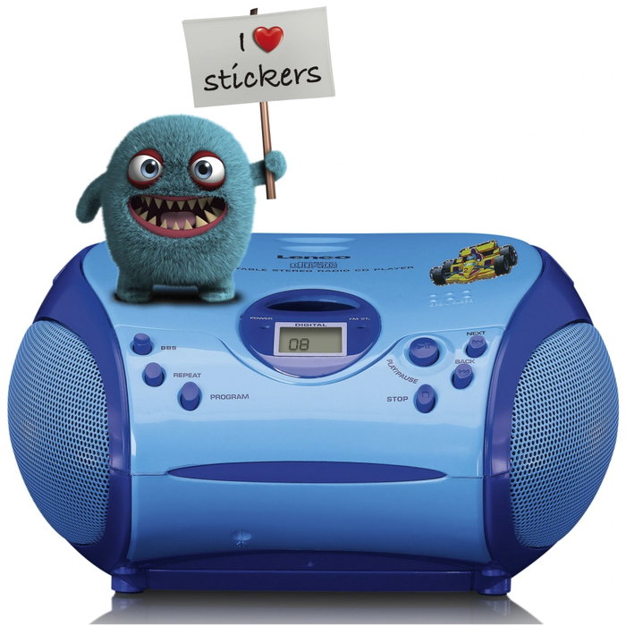 Lenco SCD-24kids azul Radio FM y reproductor de CD portátil