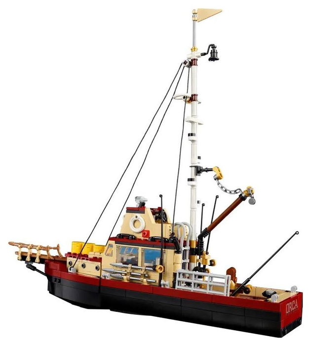 LEGO Ideas Tiburón 21350 con barco Orca y minifiguras