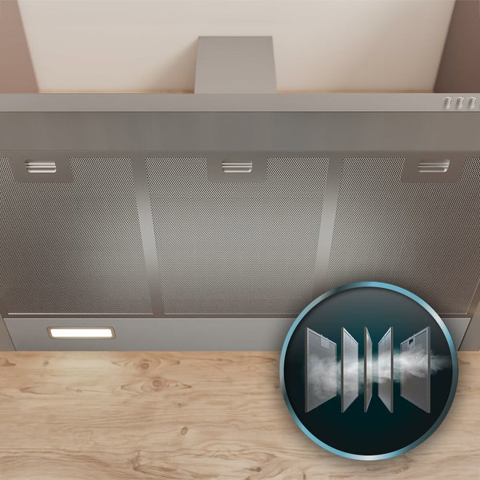 Campana Convencional Cecotec Bolero Flux PM 906500 Inox A