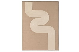 DKD Home Decor Cuadro Yute Foam 103x4,5x143 Moderno 3D Natural