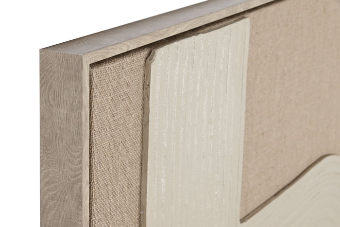 DKD Home Decor Cuadro Yute Foam 103x4,5x143 Moderno 3D Natural