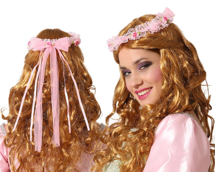 Diadema Con Flores Grandes Rosas Para Mujer Accesorio Polyester Diadema Con Flores Grandes Rosas Para Mujer Accesorio Polyester