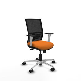 PIQUERAS Y CRESPO Silla de oficina Yunquera Naranja y Negro