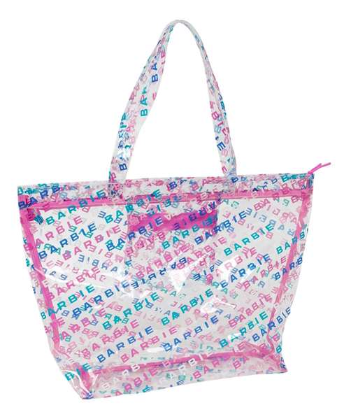 Bolso Mujer Barbie Logomania Transparente Rosa claro 54 x 35 x 17 cm