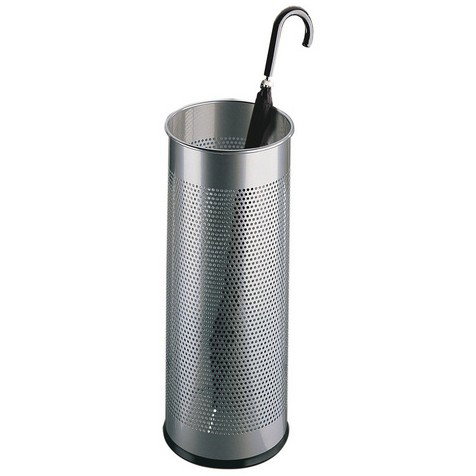 DURABLE Paragüero de acero inoxidable plateado con rejilla