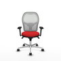 PIQUERAS Y CRESPO Silla de oficina Jorquera con mecanismo Sincro, Rojo y Blanco