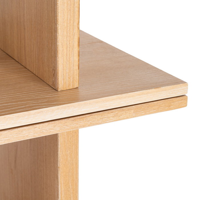 Estantería Natural Madera de Caucho 120 X 38 X 203 cm