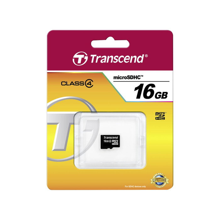 Transcend Tarjeta MicroSDHC 16GB Clase 4 TS16GUSDC4 Transcend Tarjeta MicroSDHC 16GB Clase 4 TS16GUSDC4