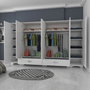 Hanah Home F4 - 498 Armario Blanco 243x181x47.6cm Aglomerado Melamina Calidad E1