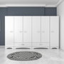 Hanah Home F4 - 498 Armario Blanco 243x181x47.6cm Aglomerado Melamina Calidad E1