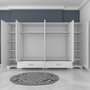 Hanah Home F4 - 498 Armario Blanco 243x181x47.6cm Aglomerado Melamina Calidad E1