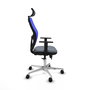 PIQUERAS Y CRESPO Silla de oficina Jorquera con mecanismo Sincro/Traslack, Gris y Azul