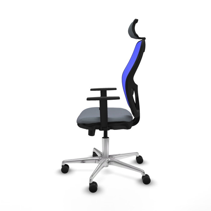 PIQUERAS Y CRESPO Silla de oficina Jorquera con mecanismo Sincro/Traslack, Gris y Azul PIQUERAS Y CRESPO Silla de oficina Jorquera con mecanismo Sincro/Traslack, Gris y Azul