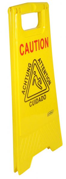PROBBAX - FS-1001-YEL - Señal de suelo "CUIDADO" - 28 x 4 x 60 cm - Amarillo
