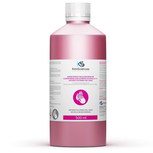 Kimipharma Solución Rosa de Clorhexidina 4% 500 ml Kimipharma Solución Rosa de Clorhexidina 4% 500 ml
