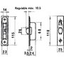 LINCE Cerradura 5554 para Carpintería de Aluminio
