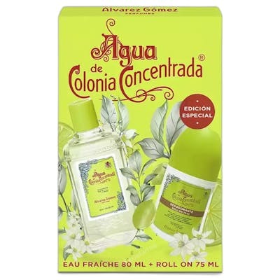 Álvarez Gómez Agua de Colonia Concentrada Eau Fraîche - Lote de Regalo Unisex con Colonia 80 ml y Desodorante Roll-On 75 ml - Fragancia Cítrica Fresca y Duradera Álvarez Gómez Agua de Colonia Concentrada Eau Fraîche - Lote de Regalo Unisex con Colonia 80 ml y Desodorante Roll-On 75 ml - Fragancia Cítrica Fresca y Duradera
