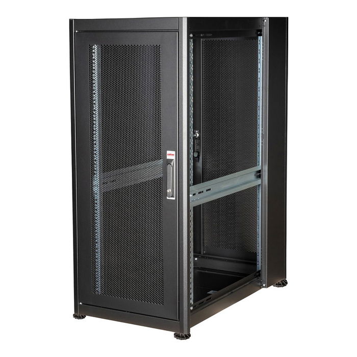 ROLINE Rack Servidor 19 Pulgadas 26U, 600x1000 mm, Negro Perforado, 600 kg Carga, Patas Ajustables, Modelo 26.21.0203