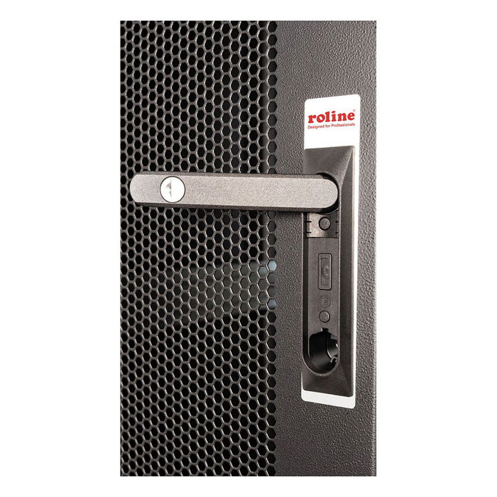 ROLINE Rack Servidor 19 Pulgadas 26U, 600x1000 mm, Negro Perforado, 600 kg Carga, Patas Ajustables, Modelo 26.21.0203