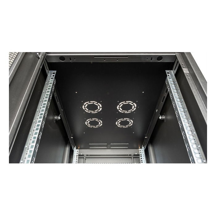 ROLINE Rack Servidor 19 Pulgadas 26U, 600x1000 mm, Negro Perforado, 600 kg Carga, Patas Ajustables, Modelo 26.21.0203