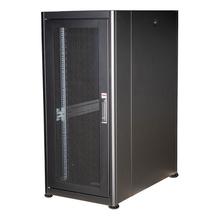 ROLINE Rack Servidor 19 Pulgadas 26U, 600x1000 mm, Negro Perforado, 600 kg Carga, Patas Ajustables, Modelo 26.21.0203