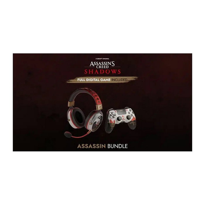 LEXIP Gamepad X UBISOFT Assassin's Creed Shadows PC - Mando Inalámbrico para PC, PS4, Nintendo Switch, Android, Bluetooth/RF/USB, 14 Botones, Vibración, Negro/Oro/Rojo/Blanco