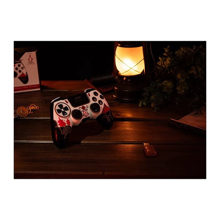 LEXIP Gamepad X UBISOFT Assassin's Creed Shadows PC - Mando Inalámbrico para PC, PS4, Nintendo Switch, Android, Bluetooth/RF/USB, 14 Botones, Vibración, Negro/Oro/Rojo/Blanco