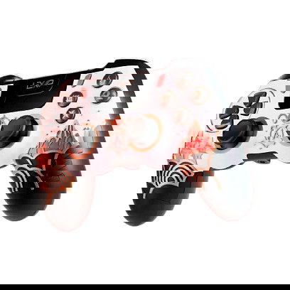 LEXIP Gamepad X UBISOFT Assassin's Creed Shadows PC - Mando Inalámbrico para PC, PS4, Nintendo Switch, Android, Bluetooth/RF/USB, 14 Botones, Vibración, Negro/Oro/Rojo/Blanco