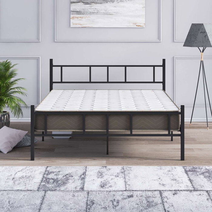 Hanah Home Akın Cama Doble Metal Negro 160x200 cm