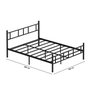 Hanah Home Akın Cama Doble Metal Negro 160x200 cm