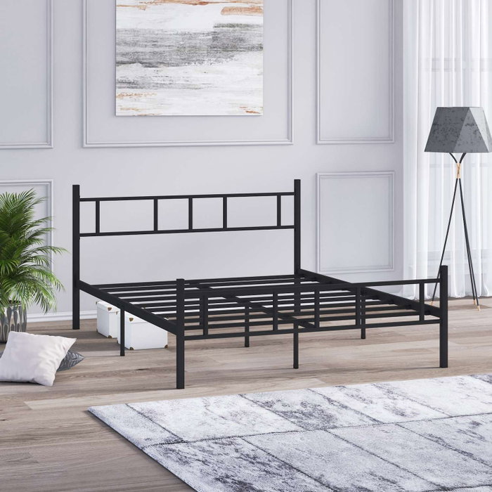 Hanah Home Akın Cama Doble Metal Negro 160x200 cm