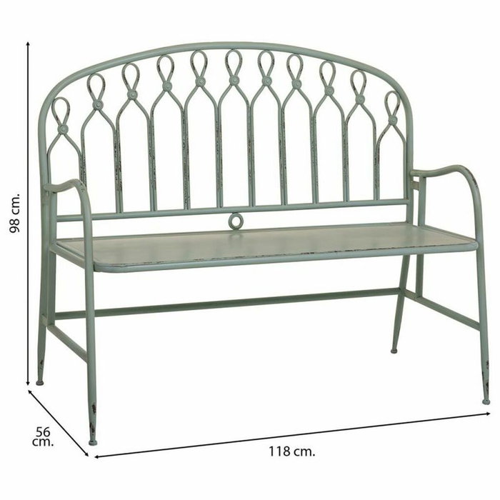 Banco Alexandra House Living Verde Metal 56 x 98 x 118 cm Banco Alexandra House Living Verde Metal 56 x 98 x 118 cm