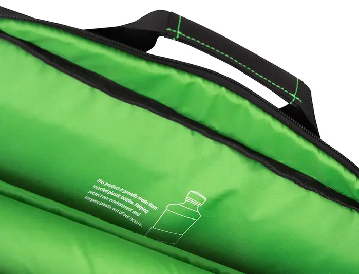 Q-connect Maletín para Portátil 17.2" Negro, 1 Asa, 2 Bolsillos Exteriores, Polietileno Reciclado, Compartimento Acolchado