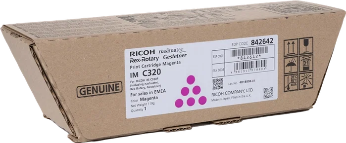 Ricoh IM C320 Tóner magenta 842642 - 10.000 páginas Ricoh IM C320 Tóner magenta 842642 - 10.000 páginas